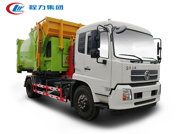 國六東風(fēng)天錦勾臂式垃圾車